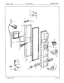 02 - Freezer Door parts for Magic Chef Refrigerator RC24FA-3PW / 7N21A from AppliancePartsPros.com
