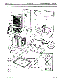03 - Unit Compartment & System parts for Magic Chef Refrigerator RC24FY-3PW / 7N21A from AppliancePartsPros.com
