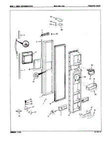 02 - Freezer Door parts for Magic Chef Refrigerator RC24HA-3AI / 8N72A from AppliancePartsPros.com