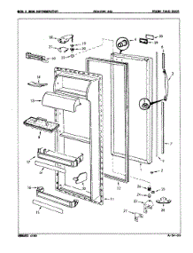 04 - Fresh Food Door parts for Magic Chef Refrigerator RC24HA-3AI / 8N80A from AppliancePartsPros.com