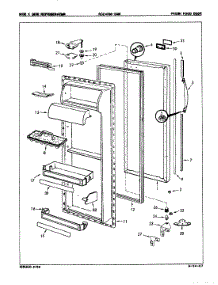 04 - Fresh Food Door parts for Magic Chef Refrigerator RC24HA-3AW / 8N13A from AppliancePartsPros.com