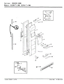 02 - Freezer Door parts for Magic Chef Refrigerator RC24KN-3AW / AS81A from AppliancePartsPros.com
