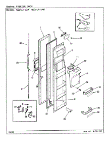 02 - Freezer Door parts for Magic Chef Refrigerator RC24LA-3AW / CS84A from AppliancePartsPros.com