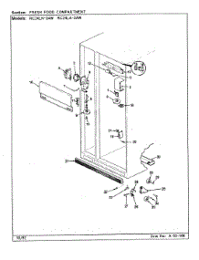 03 - Fresh Food Compartment parts for Magic Chef Refrigerator RC24LA-3AW / CS84A from AppliancePartsPros.com