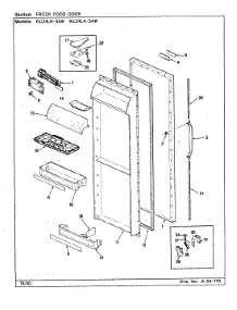 04 - Fresh Food Door parts for Magic Chef Refrigerator RC24LA-3AW / CS84A from AppliancePartsPros.com
