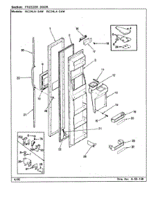 02 - Freezer Door parts for Magic Chef Refrigerator RC24LA-3AW / BS82C from AppliancePartsPros.com