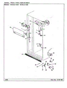 03 - Fresh Food Compartment parts for Magic Chef Refrigerator RC24LA-3AW / BS82C from AppliancePartsPros.com