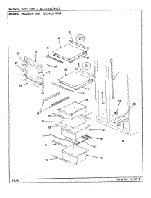 06 - Shelves & Accessories parts for Magic Chef Refrigerator RC24LN-3AW / CS83A from AppliancePartsPros.com