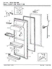 04 - Fresh Food Door parts for Magic Chef Refrigerator RC24LN-3AW / BS81C from AppliancePartsPros.com