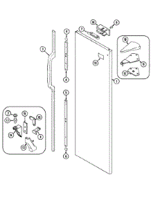 06 - Fresh Food Outer Door parts for Magic Chef Refrigerator RC274TDM from AppliancePartsPros.com