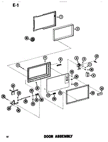 03 - Door Assy parts for Amana Microwave RC514S / P7520002M from AppliancePartsPros.com
