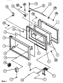 02 - Door Assy parts for Amana Microwave RC514SE / P7836202M from AppliancePartsPros.com