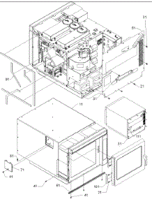 08 - Outercase parts for Amana Microwave RC519MP / P1199604M from AppliancePartsPros.com