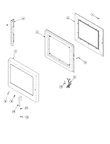 02 - Door parts for Amana Microwave RC5MCTP / P1327603M from AppliancePartsPros.com