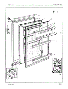 02 - Fresh Food Door parts for Maytag Refrigerator RC5N- / 85S003 from AppliancePartsPros.com