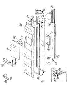 02 - Freezer Door parts for Maytag Refrigerator RCE224RDA / DS39A from AppliancePartsPros.com
