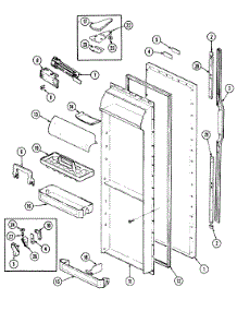 04 - Fresh Food Door parts for Maytag Refrigerator RCE224RDA / DS39A from AppliancePartsPros.com