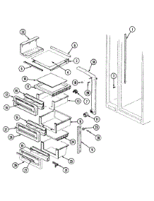 07 - Shelves & Accessories parts for Maytag Refrigerator RCE224TDM from AppliancePartsPros.com