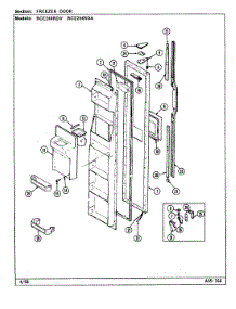 02 - Freezer Door parts for Maytag Refrigerator RCE244RDA / DS86A from AppliancePartsPros.com