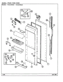 04 - Fresh Food Door parts for Maytag Refrigerator RCE244RDA / DS86A from AppliancePartsPros.com