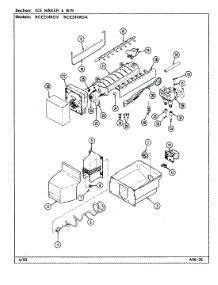 04 - Ice Maker & Bin parts for Maytag Refrigerator RCE244RDV / DS85A from AppliancePartsPros.com