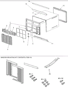 03 - Outercase, Curtains And Front Assy parts for Amana Air Conditioner RCF10090A5ER RE / RCF10090A5ER A from AppliancePartsPros.com