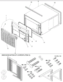03 - Outercase, Curtains And Front Assy parts for Amana Air Conditioner RCF24080C5E REV / RCF24080C5E B from AppliancePartsPros.com