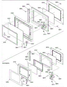 03 - Door Assembly parts for Amana Microwave RCS10D / P1152809M from AppliancePartsPros.com