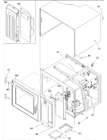 02 - Outer Cabinet parts for Amana Microwave RCS10MPSED / P1324904M from AppliancePartsPros.com