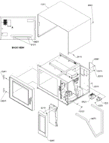 04 - Transformer / Outer Cabinet Assy parts for Amana Microwave RCS820BL / P1140405M from AppliancePartsPros.com