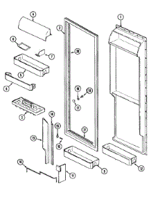 05 - Fresh Food Inner Door parts for Maytag Refrigerator RCW2000DAE from AppliancePartsPros.com