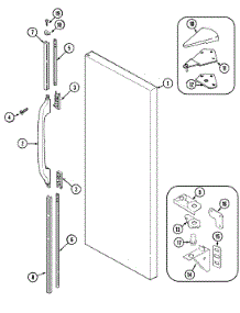 06 - Fresh Food Outer Door parts for Maytag Refrigerator RCW2010DAE from AppliancePartsPros.com