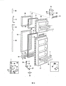 02 - Freezer Door parts for Magic Chef Refrigerator RD22EN-3A / 5M43B from AppliancePartsPros.com