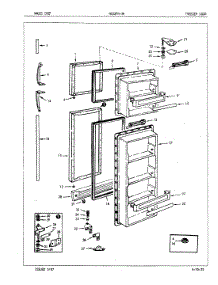 02 - Freezer Door parts for Magic Chef Refrigerator RD22FA-3A / 5N60A from AppliancePartsPros.com