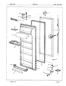 04 - Fresh Food Door parts for Magic Chef Refrigerator RD22FA-3A / 5N60A from AppliancePartsPros.com