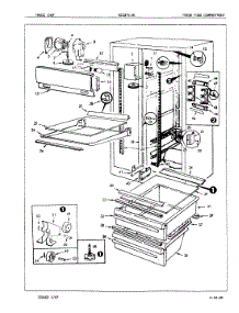 02 - Fresh Food Compartment parts for Magic Chef Refrigerator RD22FN-3A / 5N60A from AppliancePartsPros.com