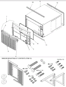 03 - Outercase, Curtains And Front Assy parts for Amana Air Conditioner REF18090C5ER RE / REF18090C5ER C from AppliancePartsPros.com