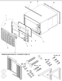 03 - Outercase, Curtains And Front Assy parts for Amana Air Conditioner REF24080C5ER RE / REF24080C5ER B from AppliancePartsPros.com