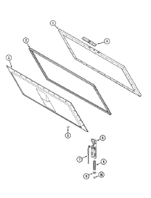 02 - Lid parts for Admiral Freezer RFCA050AAW from AppliancePartsPros.com