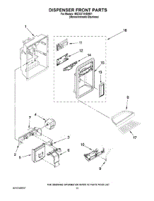 08 - Dispenser Front Parts parts for Maytag Refrigerator MSD2274VEM01 from AppliancePartsPros.com