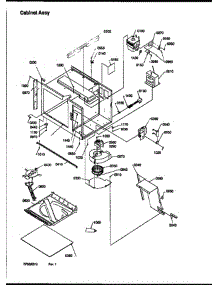 02 - Cabinet Assy parts for Amana Microwave RFS511SW2 / P1300104M X from AppliancePartsPros.com