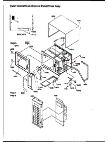 04 - Outer Cabinet / Door / Ctrl Panel / Timer Assy parts for Amana Microwave RFS511SW2 / P1300104M X from AppliancePartsPros.com