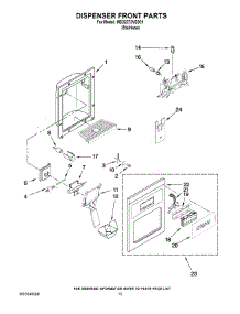 08 - Dispenser Front Parts parts for Maytag Refrigerator MSD2272VES01 from AppliancePartsPros.com