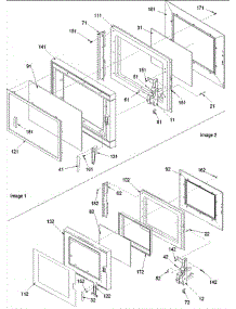 03 - Door Assembly parts for Amana Microwave RFS9B / P1324706M from AppliancePartsPros.com