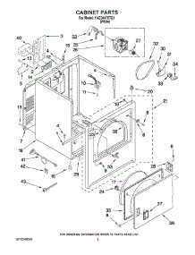 02 - Cabinet Parts parts for Maytag Dryer YAED4475TQ1 from AppliancePartsPros.com