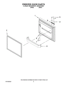 05 - Freezer Door Parts parts for Maytag Refrigerator ABB192ZWEW1 from AppliancePartsPros.com