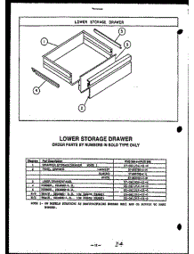 04 - Lower Storage Drawer parts for Amana Range RHS365 from AppliancePartsPros.com