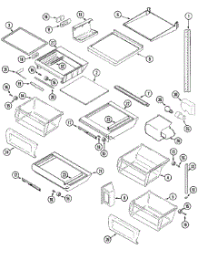 11 - Shelves & Accessories parts for Hoover Refrigerator RISBS620RB from AppliancePartsPros.com