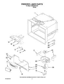 03 - Freezer Liner Parts parts for Maytag Refrigerator GB5526FEAW3 from AppliancePartsPros.com
