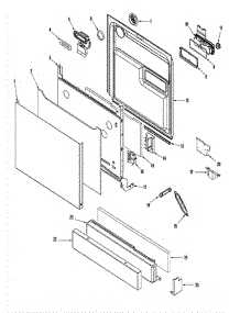 02 - Door parts for Jade Dishwasher RJDW2470A from AppliancePartsPros.com